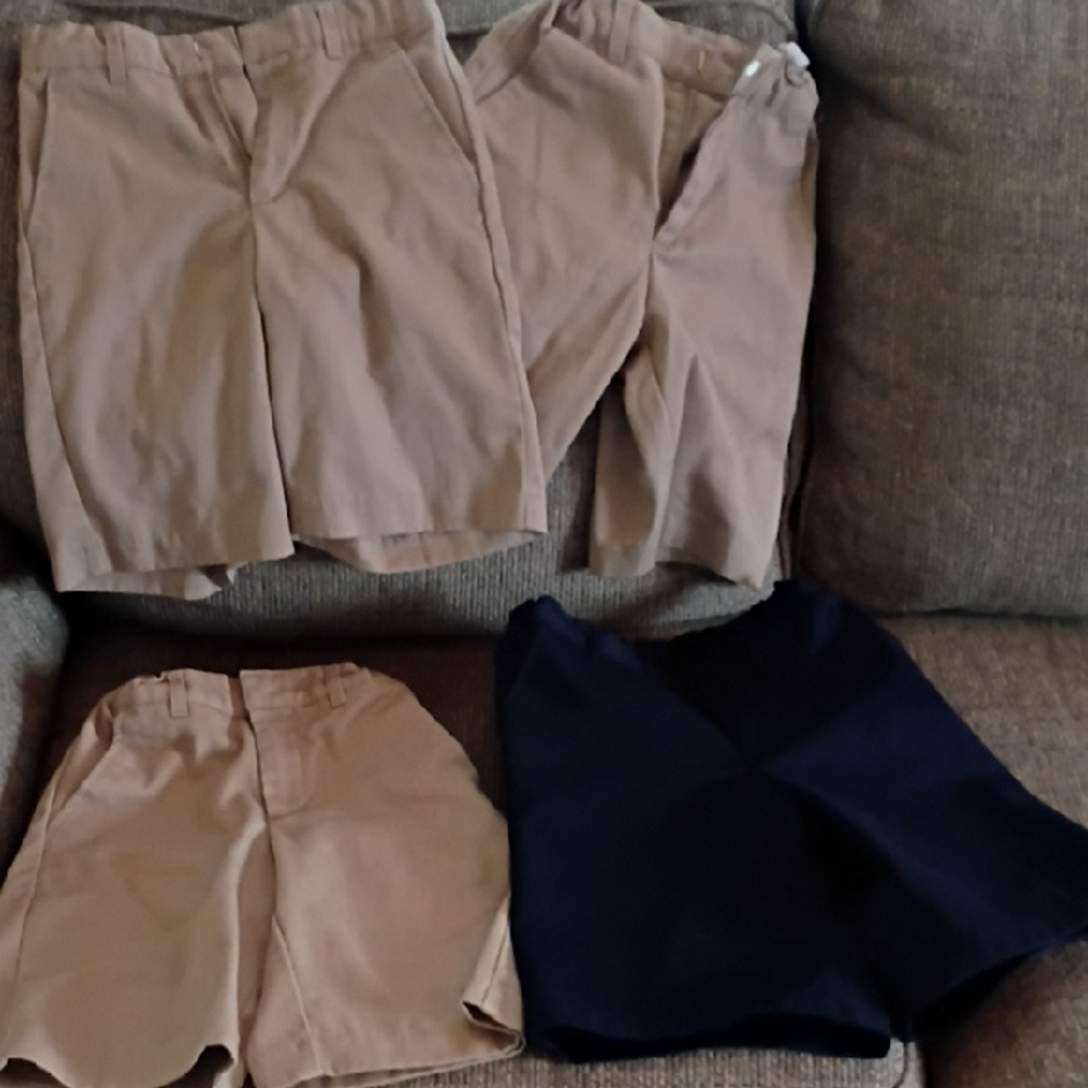 Galaxy By Harvic Kids Tan and Navy Shorts